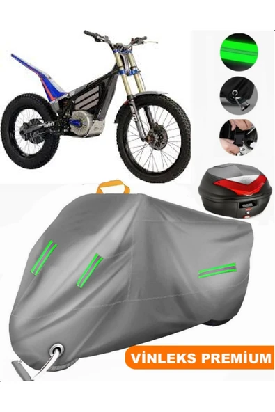 MotoEN  Vinleks Gri LECTRIC MOTION E Pure Race Arka Çanta Uyumlu Motosiklet Brandası (Kilit Uyumlu)