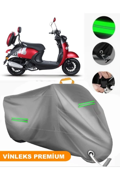 MotoEN  Vinleks Gri Kuba Trendy XC 50 Uyumlu Motosiklet Brandası Lüx Kalite (Kilit Uyumlu) ürün görseli