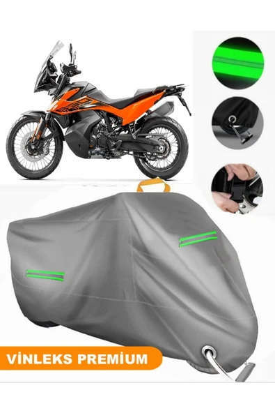 MotoEN  Vinleks Gri KTM 890 Adventure Uyumlu Motosiklet Brandası Lüx Kalite (Kilit Uyumlu) ürün görseli