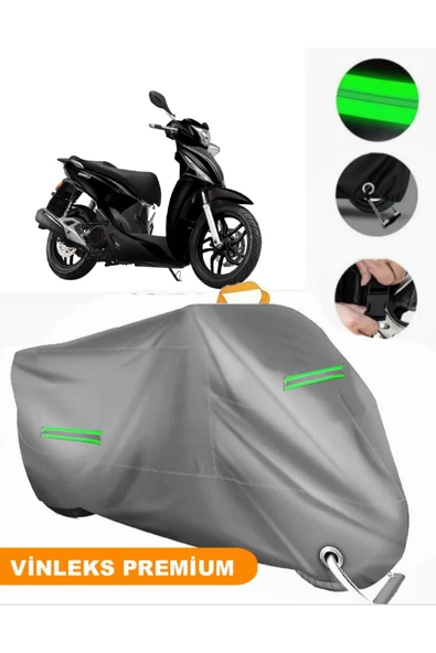 MotoEN  Vinleks Gri Kymco People S 150i Uyumlu Motosiklet Brandası Lüx Kalite (Kilit Uyumlu) ürün görseli 1