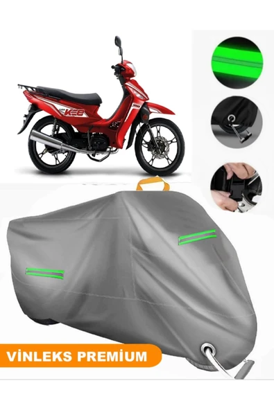 MotoEN  Vinleks Gri Kuba KEE 100 Uyumlu Motosiklet Brandası Lüx Kalite (Kilit Uyumlu) ürün görseli