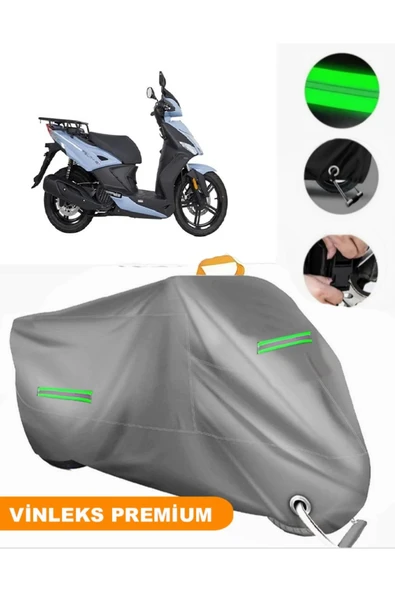 MotoEN  Vinleks Gri Kymco Agility Delivery 125i Uyumlu Motosiklet Brandası Lüx Kalite (Kilit Uyumlu) ürün görseli