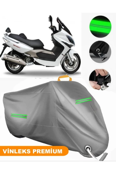 MotoEN  Vinleks Gri Kymco Xciting 250i Uyumlu Motosiklet Brandası Lüx Kalite (Kilit Uyumlu) ürün görseli