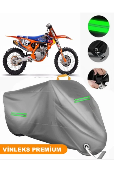 MotoEN  Vinleks Gri KTM 250 SXF Uyumlu Motosiklet Brandası Lüx Kalite (Kilit Uyumlu) ürün görseli