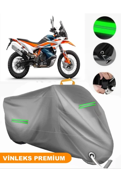 MotoEN  Vinleks Gri KTM 890 Adventure R Uyumlu Motosiklet Brandası Lüx Kalite (Kilit Uyumlu) ürün görseli