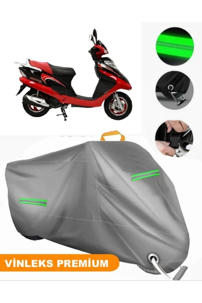 MotoEN  Vinleks Gri Mondial 100 RT Uyumlu Motosiklet Brandası Lüx Kalite (Kilit Uyumlu) ürün görseli