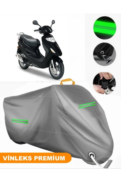 MotoEN  Vinleks Gri Kymco Movie XL 150 Uyumlu Motosiklet Brandası Lüx Kalite (Kilit Uyumlu)