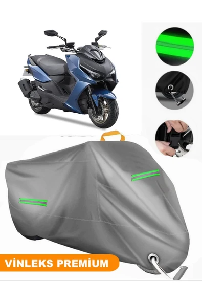 MotoEN  Vinleks Gri Kymco Grand Dink 250 Uyumlu Motosiklet Brandası Lüx Kalite (Kilit Uyumlu) ürün görseli