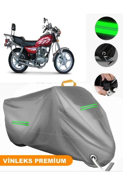 MotoEN  Vinleks Gri Kuba KB150-9 Uyumlu Motosiklet Brandası Lüx Kalite (Kilit Uyumlu) ürün görseli