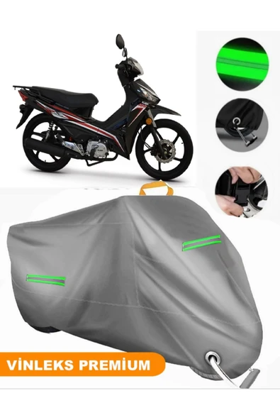 MotoEN  Vinleks Gri Kuba Reiz 100 Uyumlu Motosiklet Brandası Lüx Kalite (Kilit Uyumlu) ürün görseli