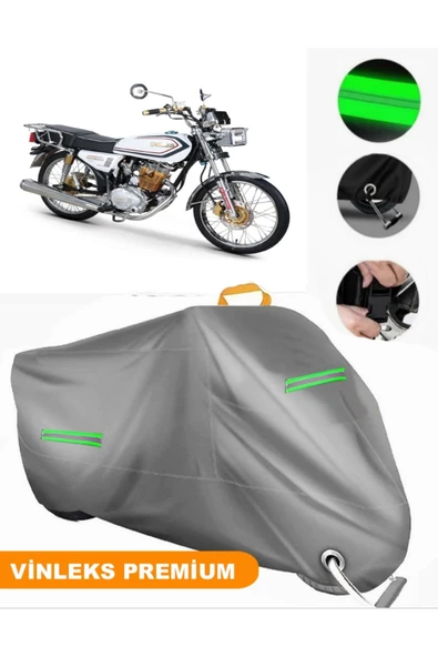 MotoEN  Vinleks Gri Kuba Çita 180R Gold Uyumlu Motosiklet Brandası Lüx Kalite (Kilit Uyumlu)