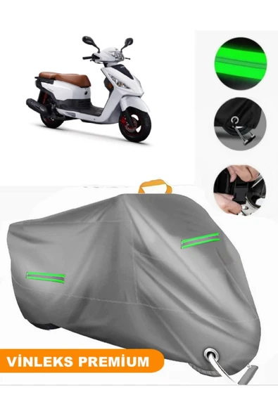 MotoEN  Vinleks Gri Kuba Cargo Uyumlu Motosiklet Brandası Lüx Kalite (Kilit Uyumlu) ürün görseli