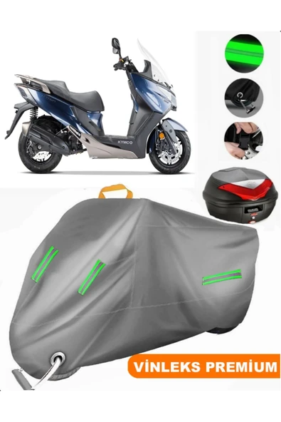 MotoEN  Vinleks Gri Kymco Xtown 125i Arka Çanta Uyumlu Motosiklet Brandası (Kilit Uyumlu) ürün görseli