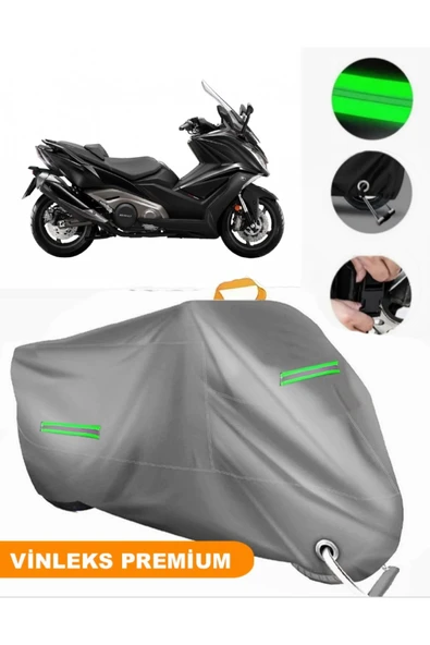 MotoEN  Vinleks Gri Kymco Ak 550 Uyumlu Motosiklet Brandası Lüx Kalite (Kilit Uyumlu) ürün görseli