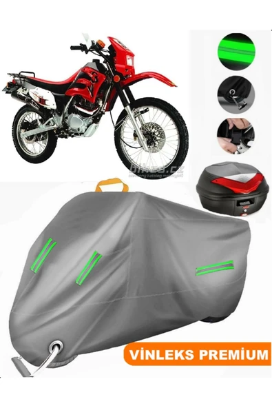 MotoEN  Vinleks Gri Lifan LF200GY-2 Arka Çanta Uyumlu Motosiklet Brandası (Kilit Uyumlu) ürün görseli