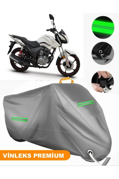 MotoEN  Vinleks Gri Kuba CR1-S Uyumlu Motosiklet Brandası Lüx Kalite (Kilit Uyumlu) ürün görseli