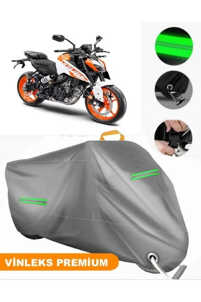 MotoEN  Vinleks Gri KTM 250 Duke ABS Uyumlu Motosiklet Brandası Lüx Kalite (Kilit Uyumlu) ürün görseli