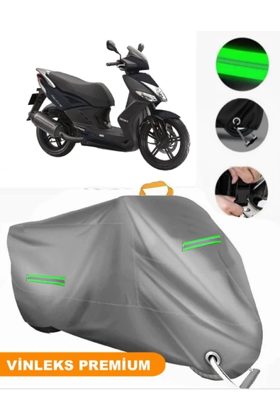 MotoEN  Vinleks Gri Kymco Agility 16+ 150 Uyumlu Motosiklet Brandası Lüx Kalite (Kilit Uyumlu) ürün görseli