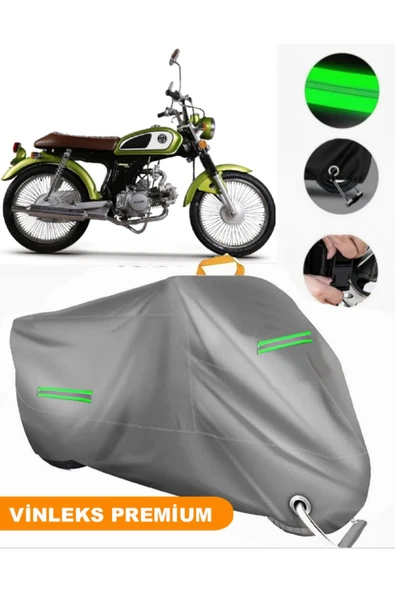 MotoEN  Vinleks Gri Kuba RX9 50 Uyumlu Motosiklet Brandası Lüx Kalite (Kilit Uyumlu) ürün görseli 1