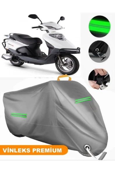 MotoEN  Vinleks Gri Kuba KB100-6 Uyumlu Motosiklet Brandası Lüx Kalite (Kilit Uyumlu) ürün görseli