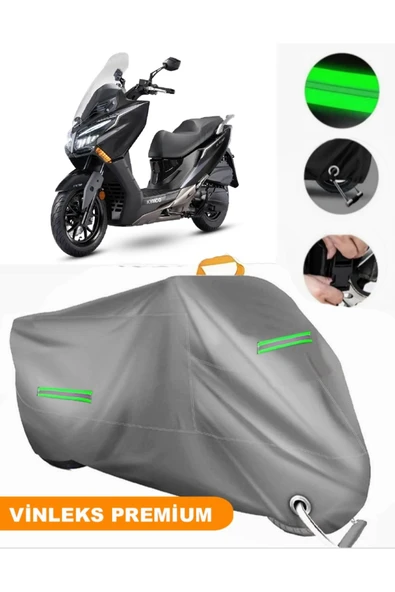 MotoEN  Vinleks Gri Kymco Xtown 250 CT Uyumlu Motosiklet Brandası Lüx Kalite (Kilit Uyumlu) ürün görseli