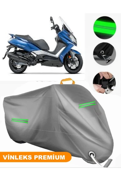 MotoEN  Vinleks Gri Kymco Downtown 350i ABS Uyumlu Motosiklet Brandası Lüx Kalite (Kilit Uyumlu) ürün görseli