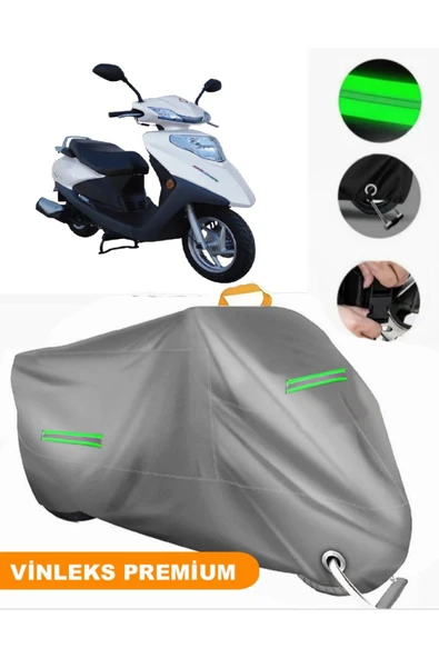 MotoEN  Vinleks Gri Motolux CEO 110 Uyumlu Motosiklet Brandası Lüx Kalite (Kilit Uyumlu) ürün görseli