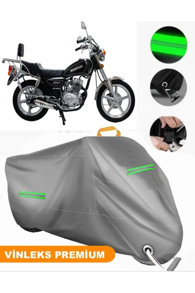 MotoEN  Vinleks Gri Mondial 125 UKT Uyumlu Motosiklet Brandası Lüx Kalite (Kilit Uyumlu) ürün görseli