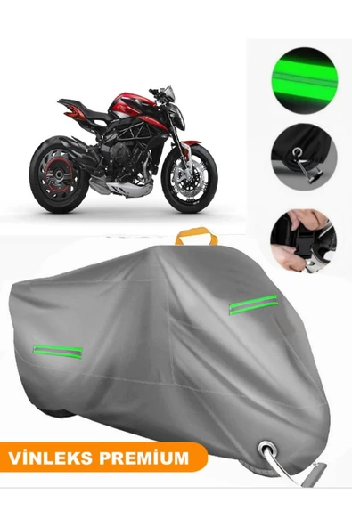 MotoEN  Vinleks Gri MV Agusta Dragster 800 RC SCS Uyumlu Motosiklet Brandası Lüx Kalite (Kilit Uyumlu) ürün görseli