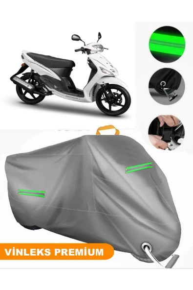 MotoEN  Vinleks Gri Motoran Moreno 100 Uyumlu Motosiklet Brandası Lüx Kalite (Kilit Uyumlu) ürün görseli 1