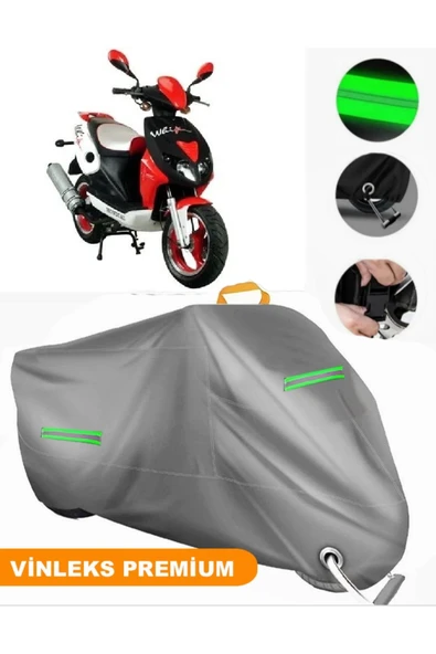 MotoEN  Vinleks Gri Mondial 150 RF Uyumlu Motosiklet Brandası Lüx Kalite (Kilit Uyumlu) ürün görseli 1