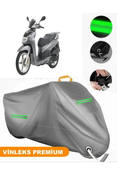 MotoEN  Vinleks Gri Peugeot LXR 200i Uyumlu Motosiklet Brandası Lüx Kalite (Kilit Uyumlu) ürün görseli