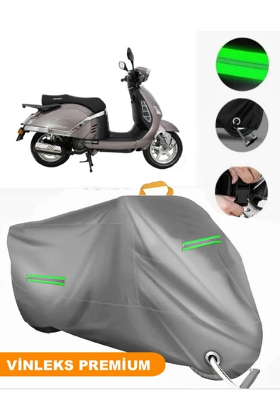 MotoEN  Vinleks Gri Mondial 150 Z-ONE i Uyumlu Motosiklet Brandası Lüx Kalite (Kilit Uyumlu)