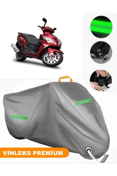 MotoEN  Vinleks Gri Motoran Maximus 150 Uyumlu Motosiklet Brandası Lüx Kalite (Kilit Uyumlu) ürün görseli