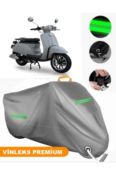 MotoEN  Vinleks Gri Motolux Efsane 50 Uyumlu Motosiklet Brandası Lüx Kalite (Kilit Uyumlu) ürün görseli