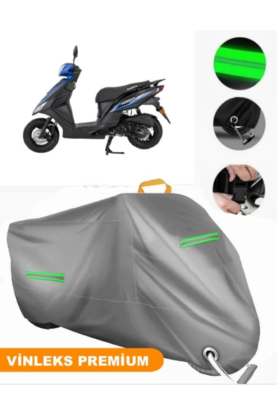 MotoEN  Vinleks Gri Mondial 50 Loyal Uyumlu Motosiklet Brandası Lüx Kalite (Kilit Uyumlu)