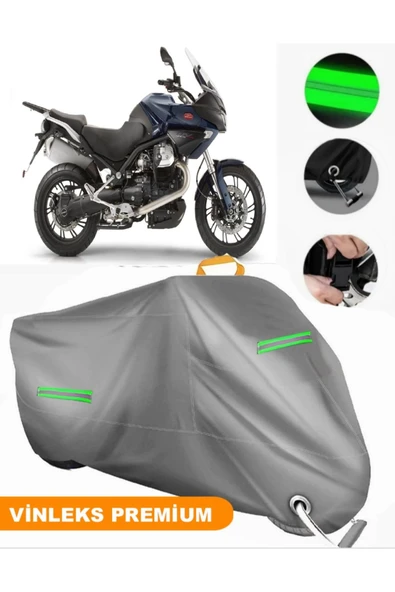 MotoEN  Vinleks Gri Moto Guzzi Stelvio 1200 4V Uyumlu Motosiklet Brandası Lüx Kalite (Kilit Uyumlu) ürün görseli