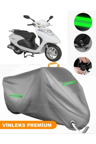 MotoEN  Vinleks Gri Mondial Ritmica 110 Uyumlu Motosiklet Brandası Lüx Kalite (Kilit Uyumlu) ürün görseli 1