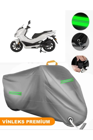 MotoEN  Vinleks Gri Mondial 125 Strada Uyumlu Motosiklet Brandası Lüx Kalite (Kilit Uyumlu) ürün görseli