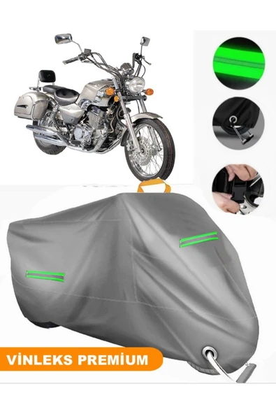 MotoEN  Vinleks Gri Mondial 250 MCT Uyumlu Motosiklet Brandası Lüx Kalite (Kilit Uyumlu) ürün görseli 1