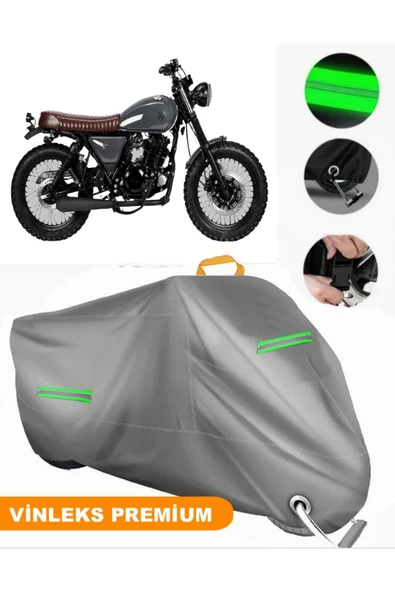 MotoEN  Vinleks Gri Mutt Hilts 250 Uyumlu Motosiklet Brandası Lüx Kalite (Kilit Uyumlu) ürün görseli