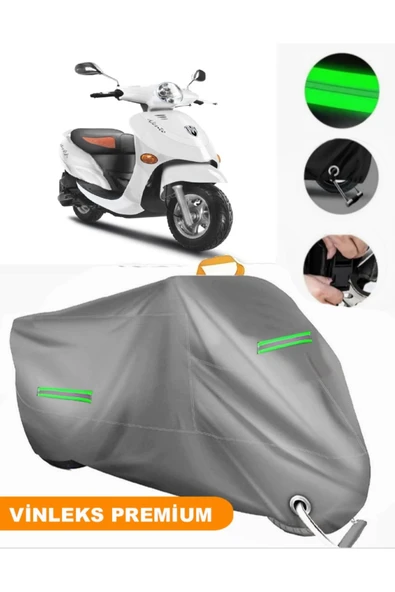 MotoEN  Vinleks Gri Motoran Vento 100 Uyumlu Motosiklet Brandası Lüx Kalite (Kilit Uyumlu) ürün görseli