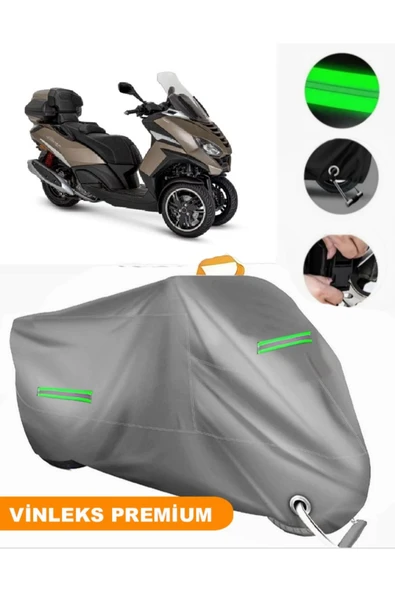MotoEN  Vinleks Gri Peugeot Metropolis 400 Uyumlu Motosiklet Brandası Lüx Kalite (Kilit Uyumlu) ürün görseli
