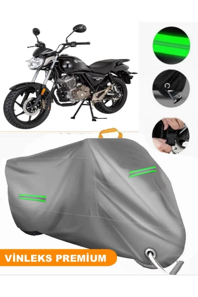 MotoEN  Vinleks Gri Mondial Vulture I-E Uyumlu Motosiklet Brandası Lüx Kalite (Kilit Uyumlu)