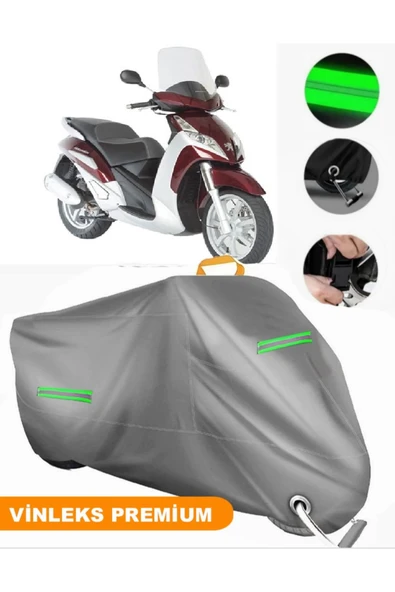 MotoEN  Vinleks Gri Peugeot Geopolis 250 Uyumlu Motosiklet Brandası Lüx Kalite (Kilit Uyumlu) ürün görseli