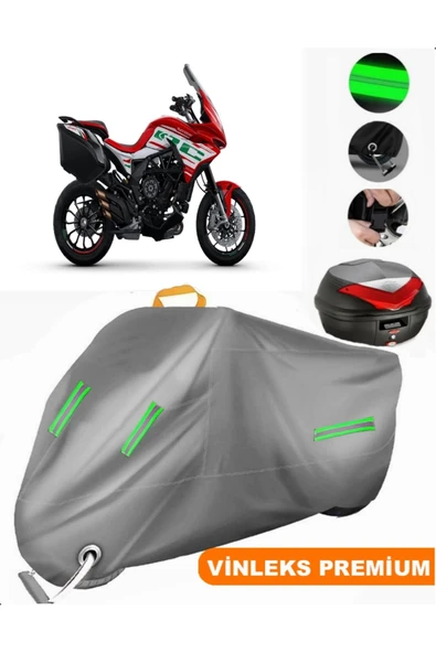 MotoEN  Vinleks Gri MV Agusta Turismo Veloce RC SCS Arka Çanta Uyumlu Motosiklet Brandası (Kilit Uyumlu)