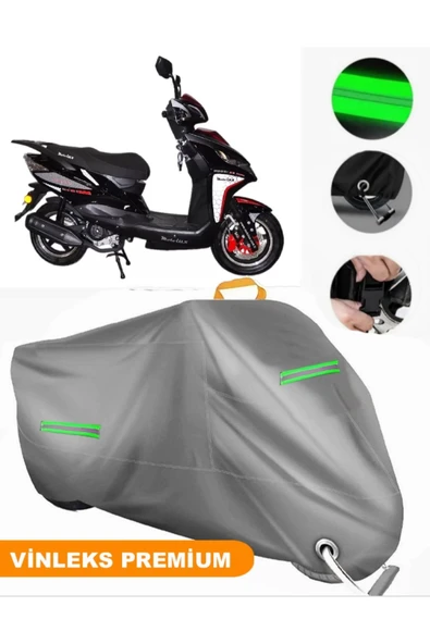 MotoEN  Vinleks Gri Motolux Rossi Rs Uyumlu Motosiklet Brandası Lüx Kalite (Kilit Uyumlu)