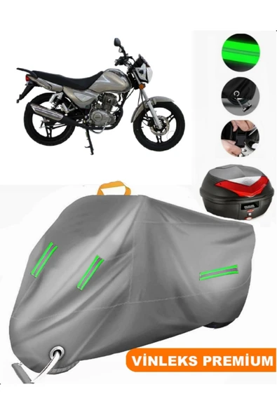 MotoEN  Vinleks Gri Mondial 125 MC Roadracer Arka Çanta Uyumlu Motosiklet Brandası (Kilit Uyumlu) ürün görseli