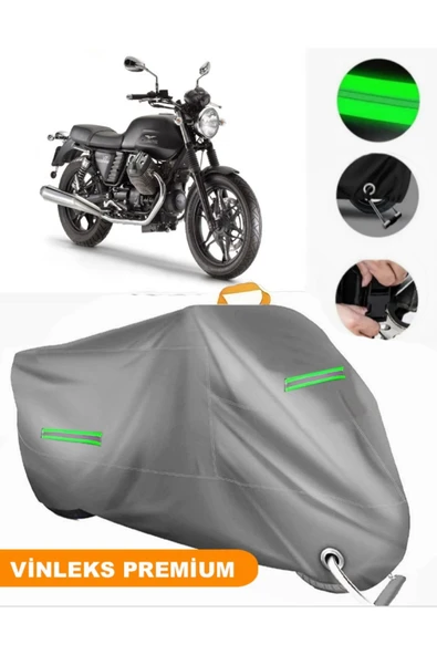 MotoEN  Vinleks Gri Moto Guzzi Stone 750 Uyumlu Motosiklet Brandası Lüx Kalite (Kilit Uyumlu) ürün görseli