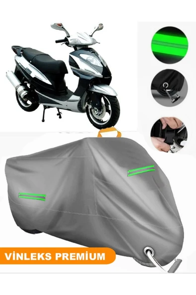 MotoEN  Vinleks Gri Mondial 150 KN Uyumlu Motosiklet Brandası Lüx Kalite (Kilit Uyumlu) ürün görseli